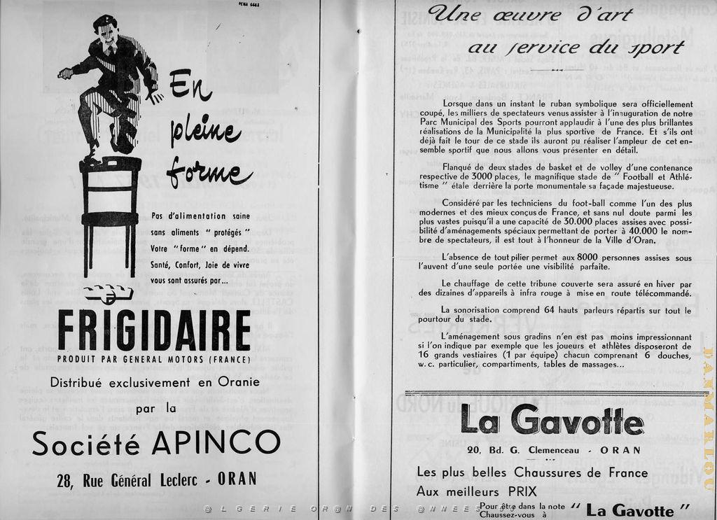 ORAN 5 MAI 1957 PLAQUETTE D INAUGURATION DU STADE MUNICIPAL  (5).jpg